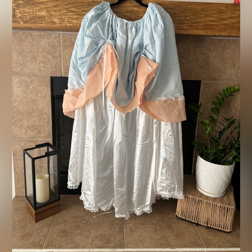 Character Blue and Peach Hooped Shirt